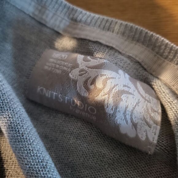 Knit Studio grey peplum cardigan - Picture 6 of 7